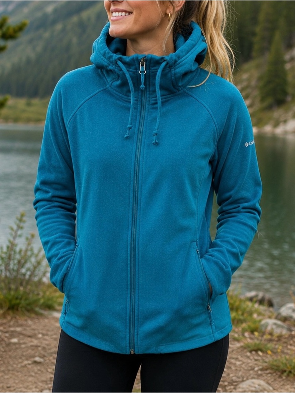 Columbia Women’s XL Teal Full Zip Hooded Jacket